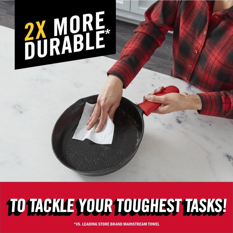 Brawny Tear-A-Square Paper Towels, 2 Double Rolls = 4 Regular Rolls, 3 Sheet Sizes (Quarter, Half, Full), Strength for All Messes, Cleanups, and Meal Prep - Image 3